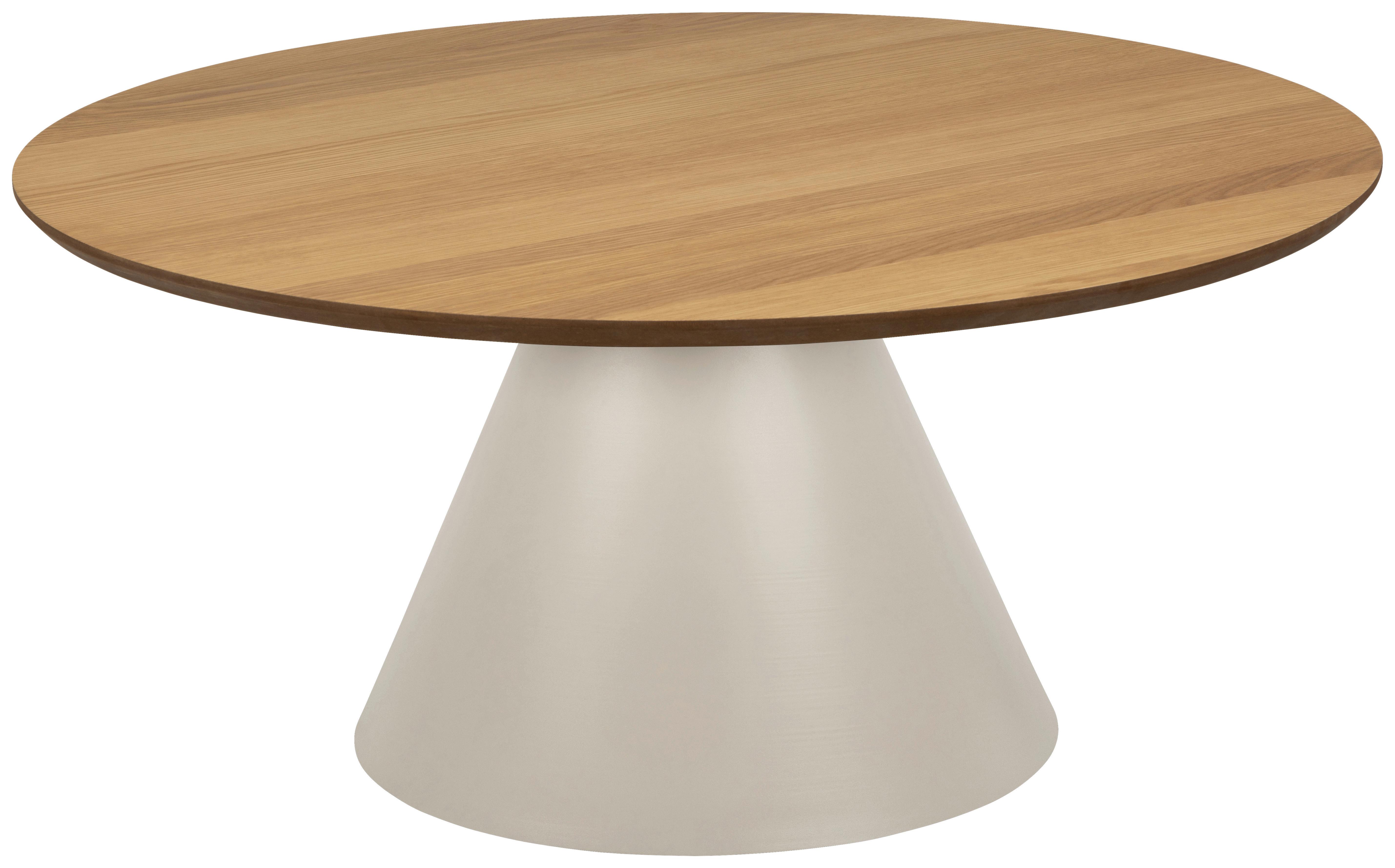 KONFERENČNÝ STOLÍK SOLI - sivá/kašmírová, Design, kov/kompozitné drevo (85/40cm)