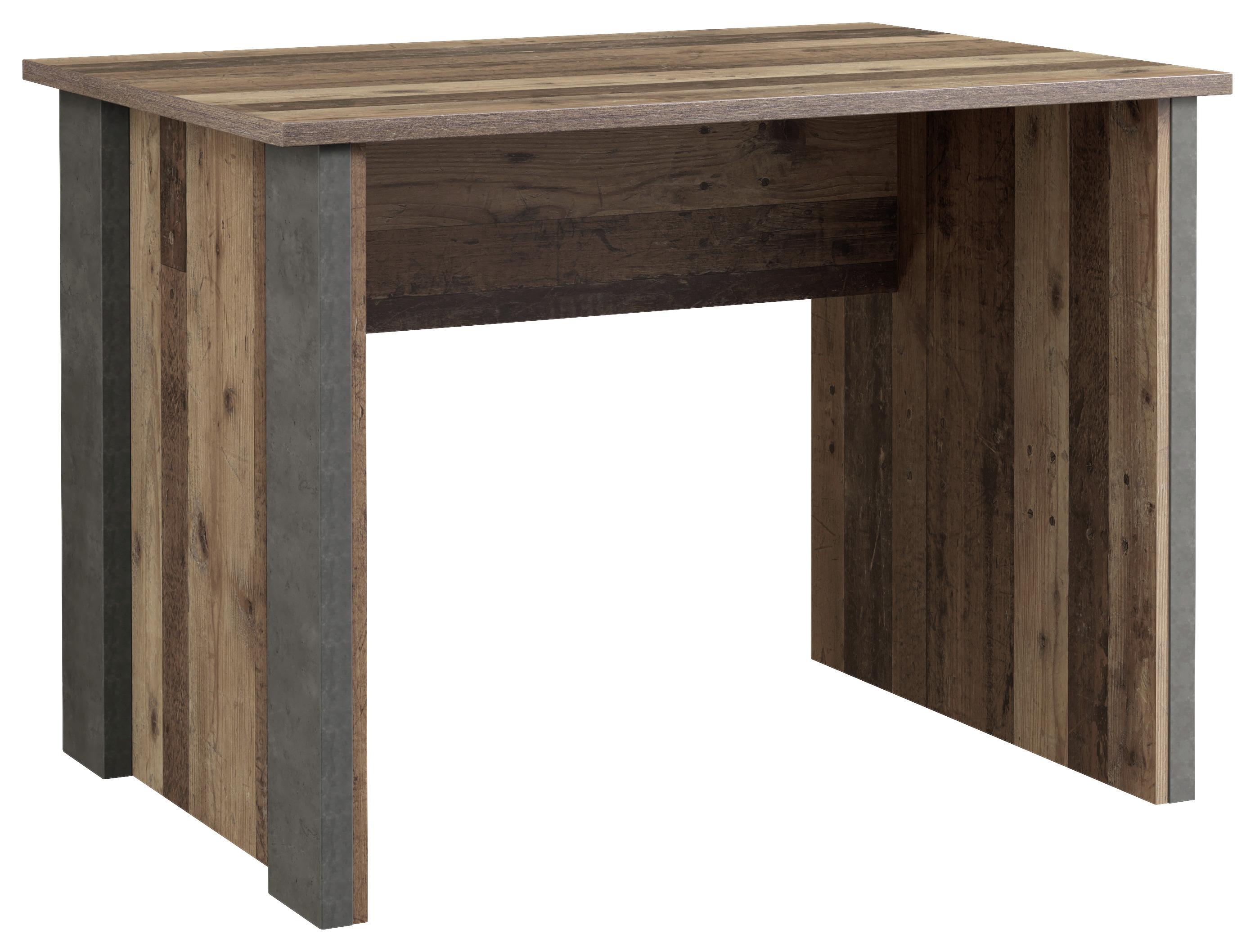 Schreibtisch B 103cm H 73,5cm Cliff, Braun/Grau - Dunkelgrau/Braun, KONVENTIONELL, Holzwerkstoff/Kunststoff (103/70/73.5cm) - MID.YOU
