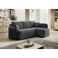 Ecksofa Hadson Grau S: 206x150 Cm - Schwarz/Grau, Design, Textil (206/150cm) - P & B