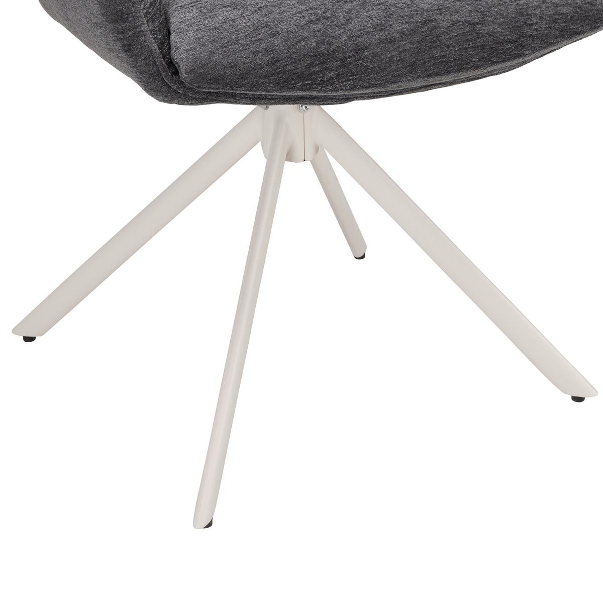 STOLIČKA S PODRÚČKAMI STELLA - sivá/béžová, Design, kov/textil (58/91/65cm) - Mömax