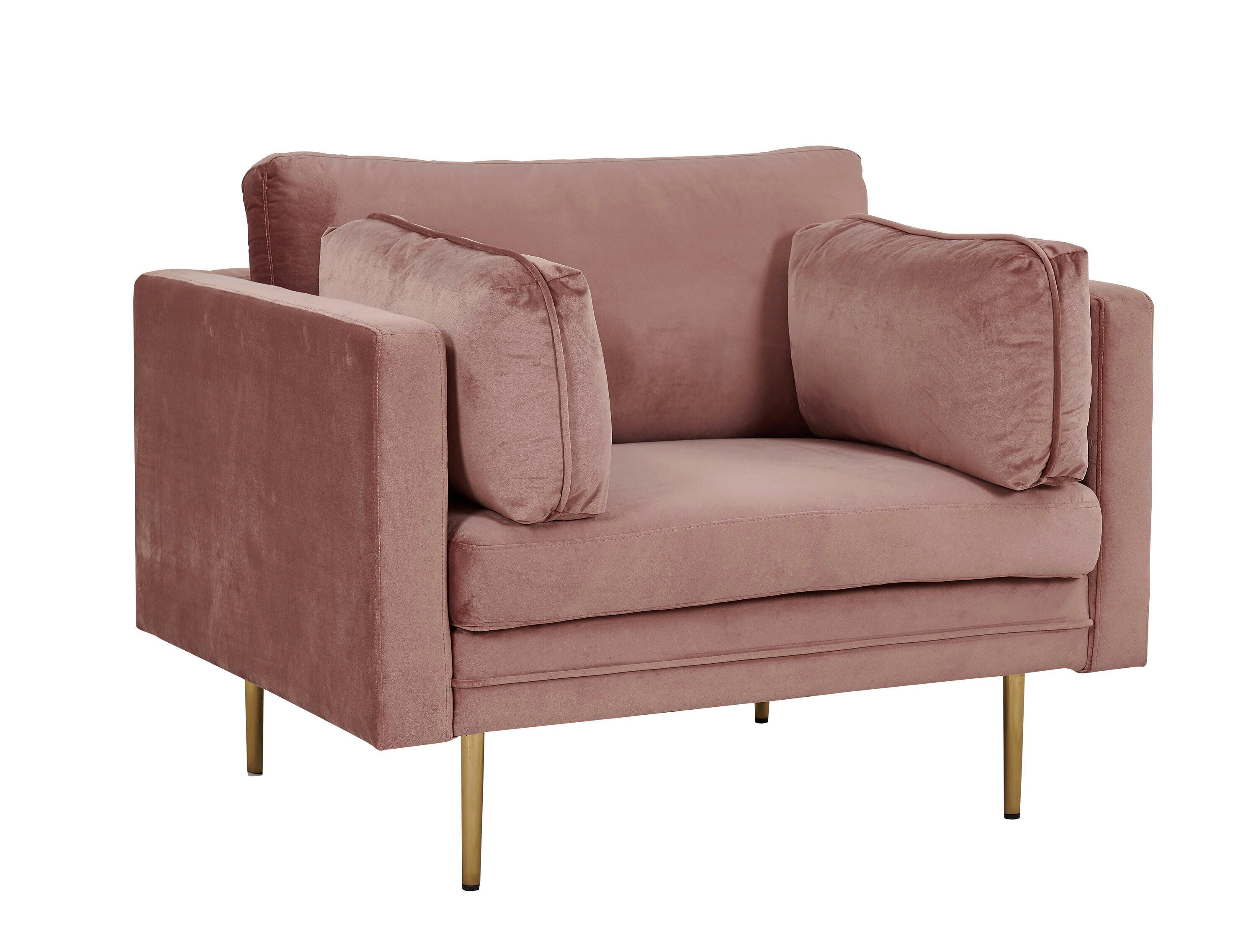 Armlehnstuhl Boom Chromfarben, Pink B: 110cm - Pink, MODERN, Textil/Metall (110/88/90cm) - Livetastic