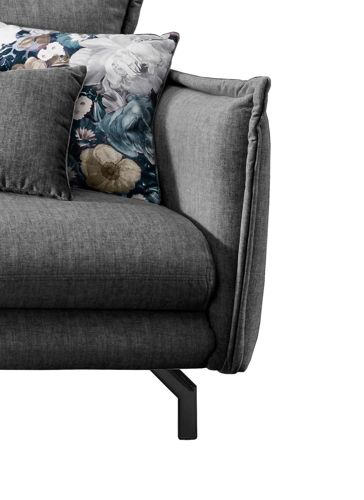 Ecksofa Lava Grau S: 180/255 cm - Türkis/Schwarz, MODERN, Textil (180/255cm) - Livetastic