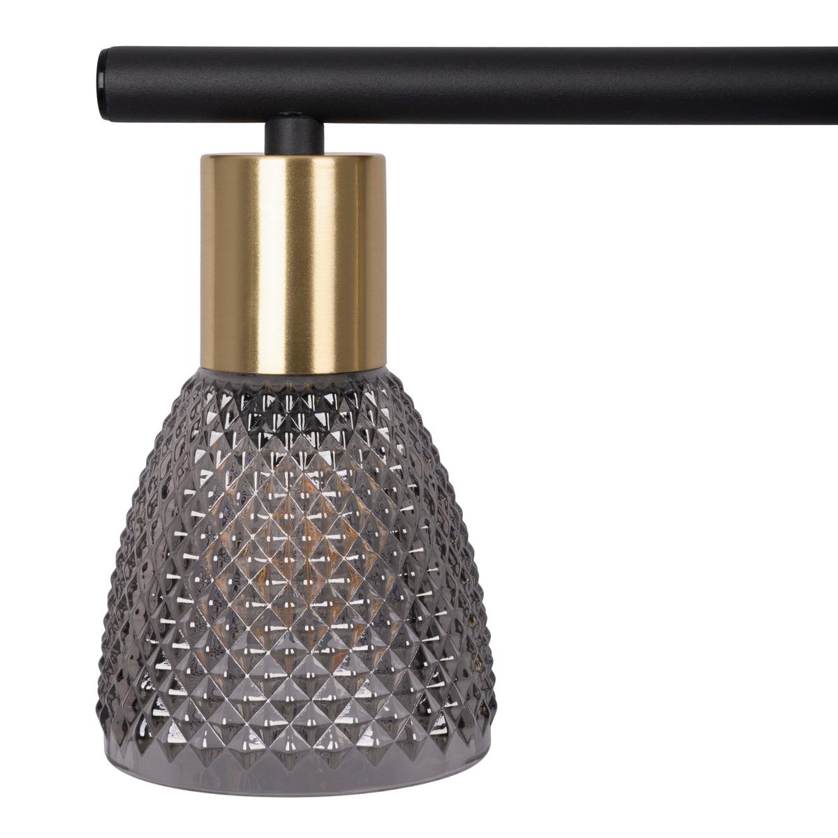 Hängeleuchte Exkl. 5xe14, 40w - Schwarz, LIFESTYLE, Glas/Metall (82/8,5/8,5cm) - Näve