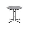 Gartentisch Klappbar Metall/Holzwerkstoff ⌀ 80 cm - Anthrazit, KONVENTIONELL, Holzwerkstoff/Kunststoff (80/71cm) - Siena Garden