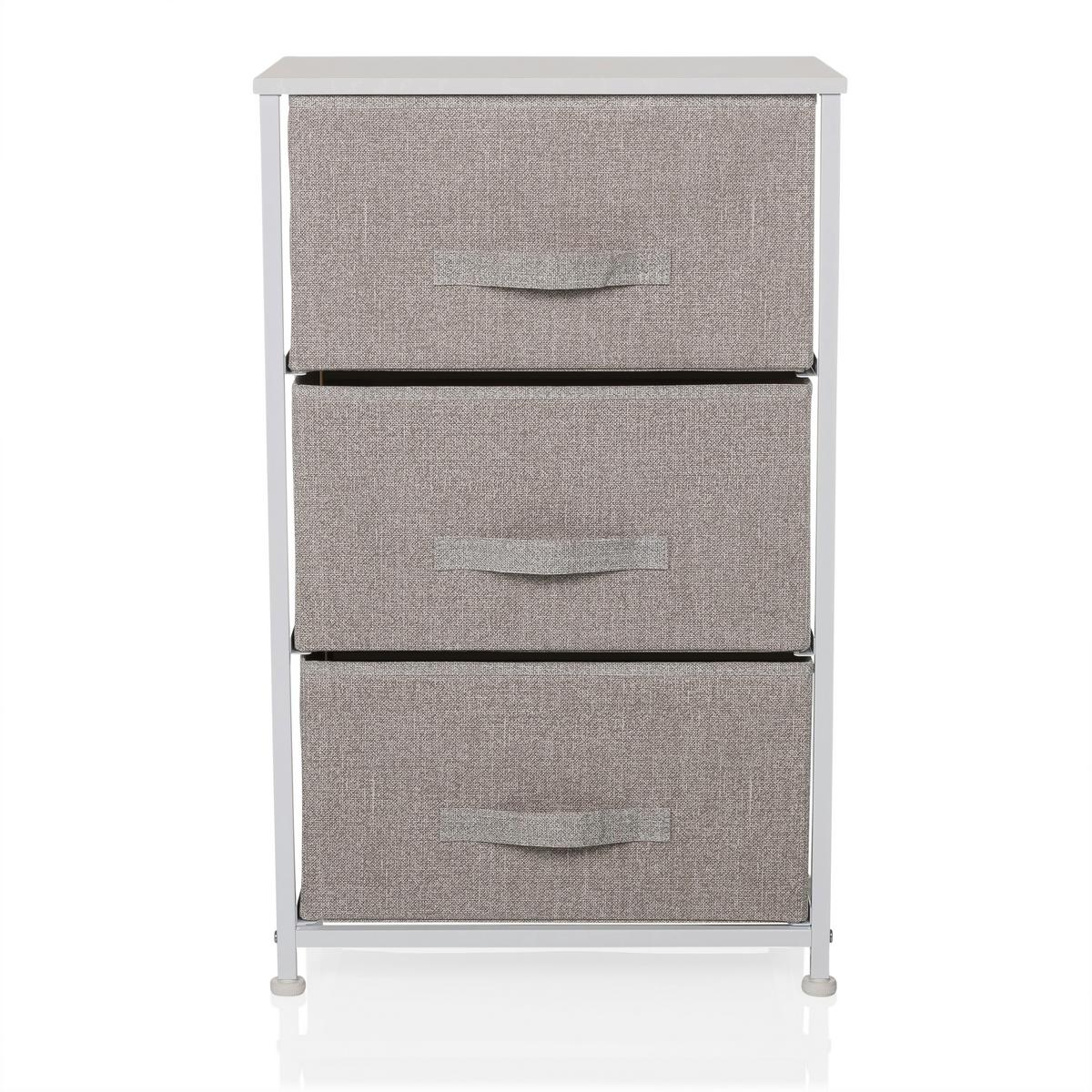 Kommode Foldress M Grau B: 45 Cm - Grau, MODERN, Textil (45/73/30cm) - MID.YOU