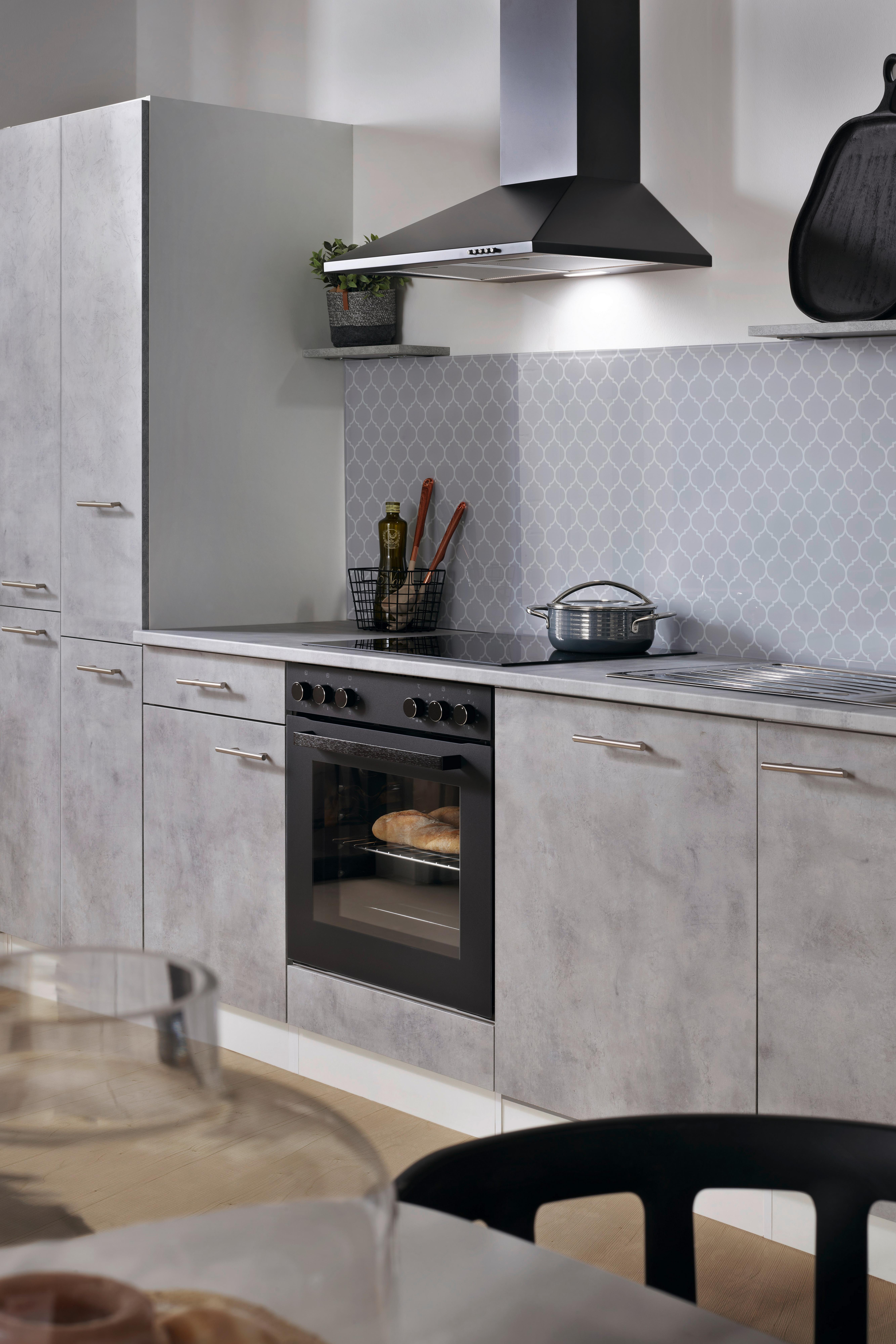 Herdset Schwarz B: 59,4 Cm - Schwarz, Basics, Glas/Metall (59,4/59,5/52,1cm) - Respekta