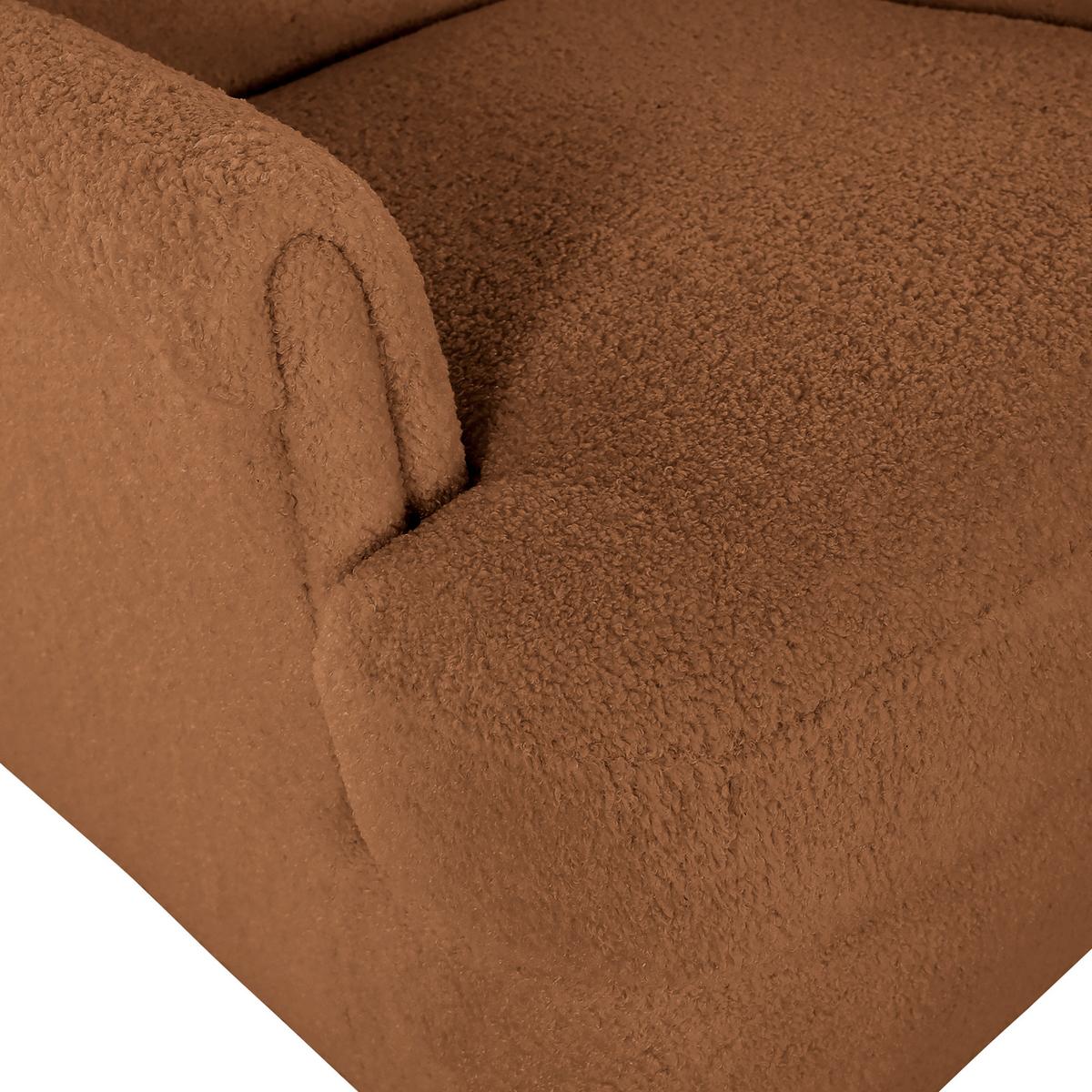 Ohrensessel Versailles Rostfarben B: 72 cm - Rostfarben/Dunkelbraun, Design, Textil (72/104/85cm) - MID.YOU