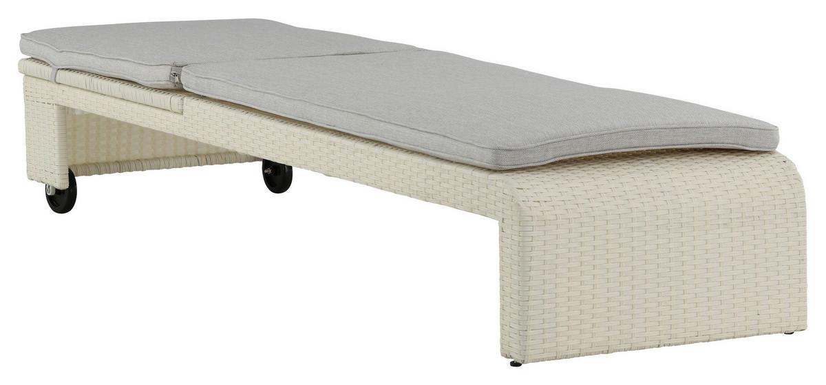 Sonnenliege London Kunststoff verstellbar - Weiß, KONVENTIONELL, Kunststoff (60/32/196cm) - Gardenson