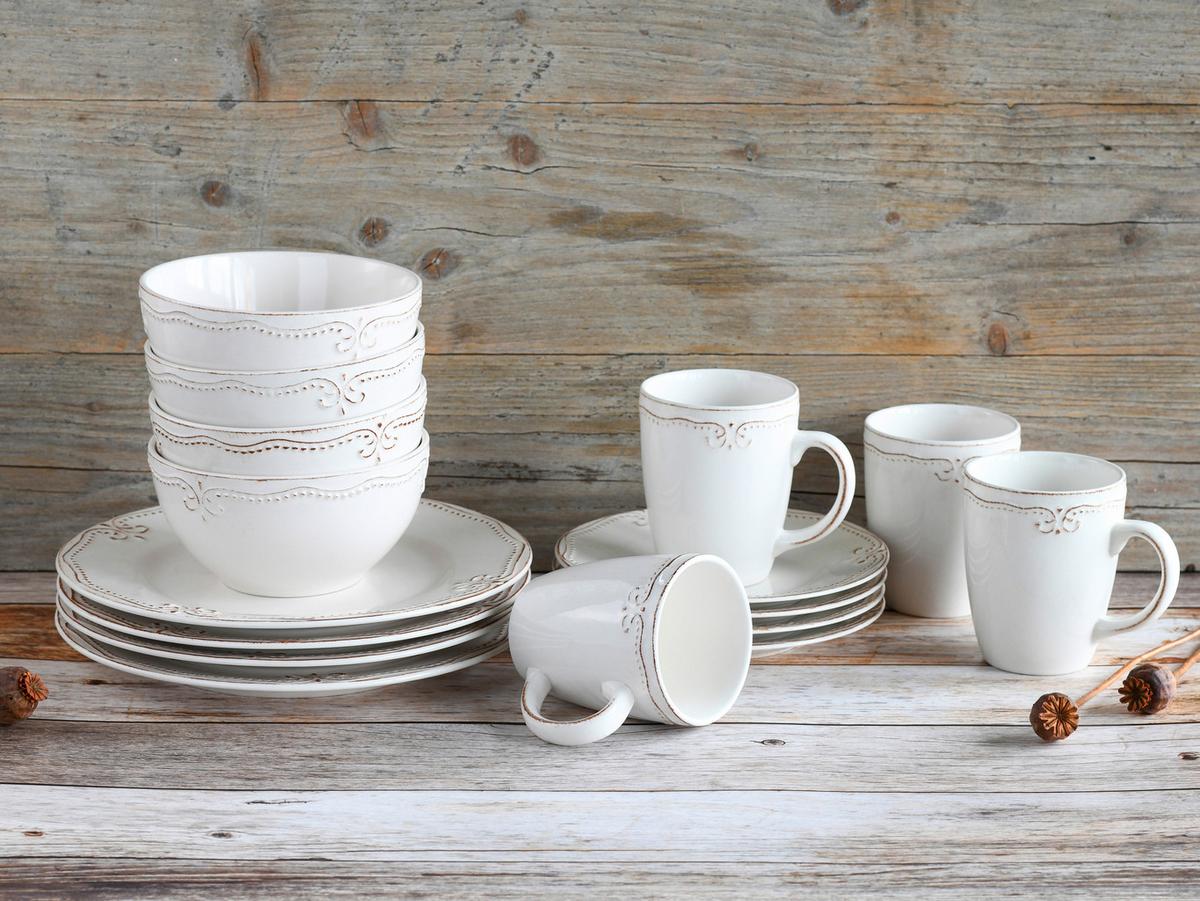 Kombiservice Keramik 4 Perosnen Geschirr Set - Multicolor, Keramik - Creatable