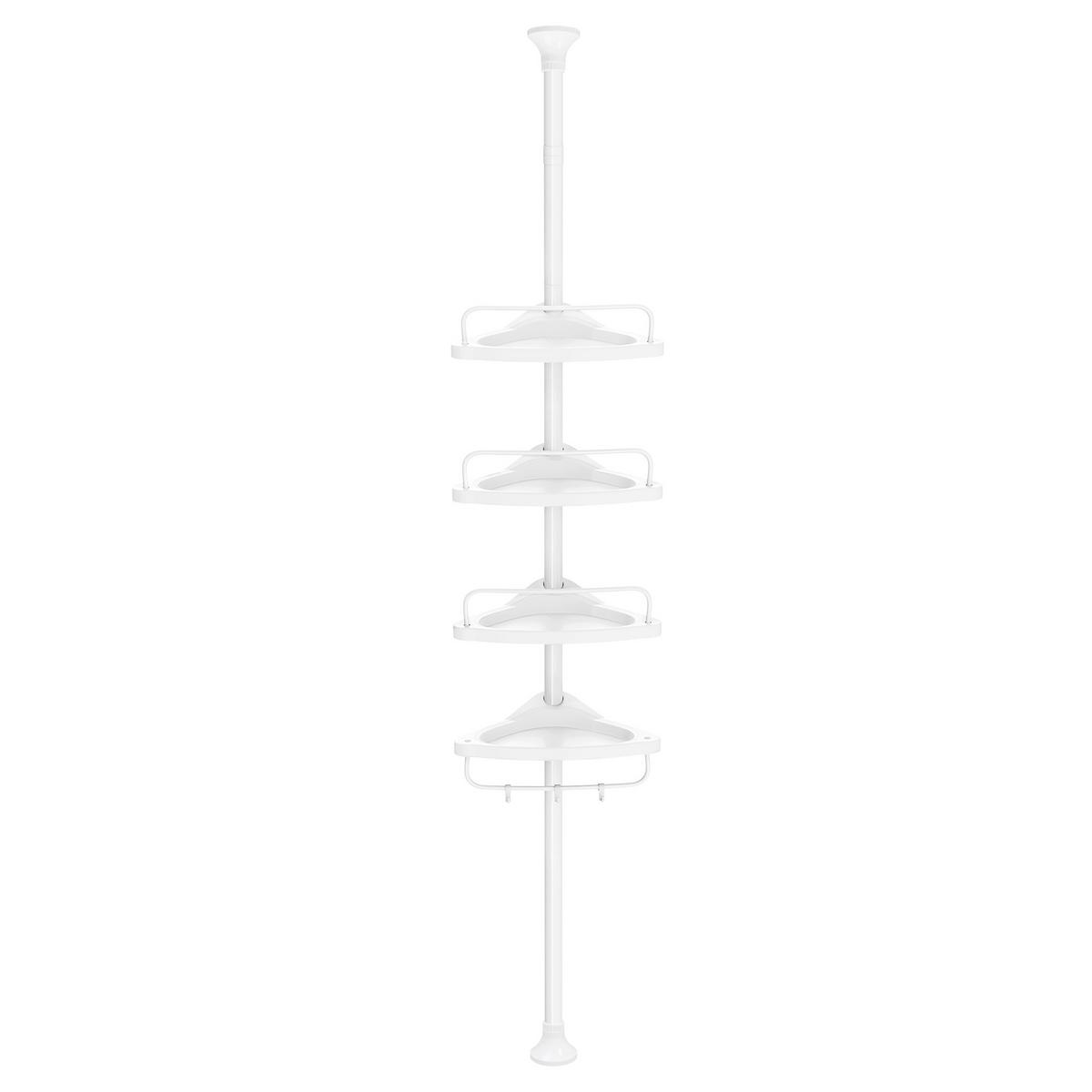 Duschregal Weiß B: 35 Cm - Weiß, Basics, Kunststoff/Metall (35/85-305/25cm)