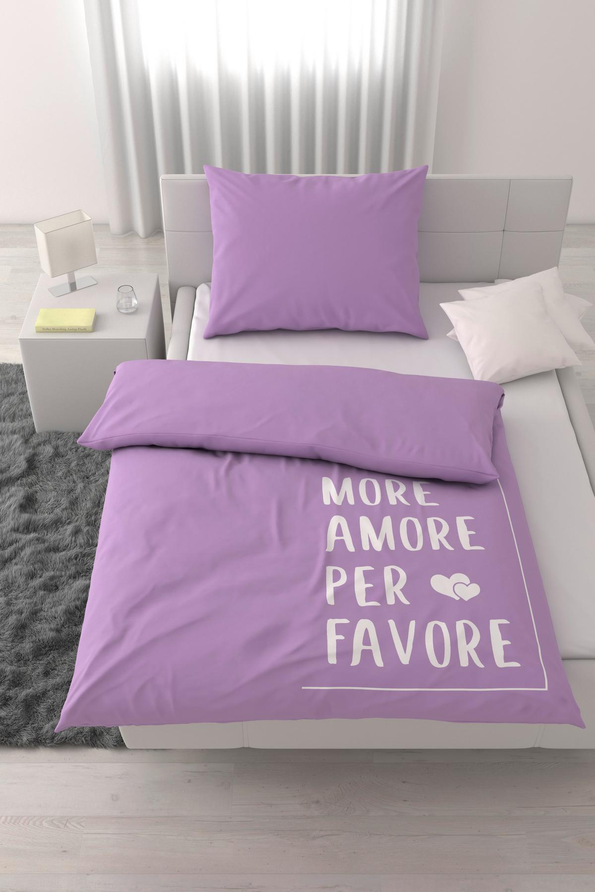 POSTEĽNÁ BIELIZEŇ MORE AMORE - orgovánová, textil (140/200cm) - Mömax