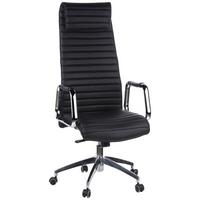 Drehstuhl Aspera 20 Schwarz - Silberfarben/Schwarz, MODERN, Leder/Kunststoff (59/139/50cm) - MID.YOU