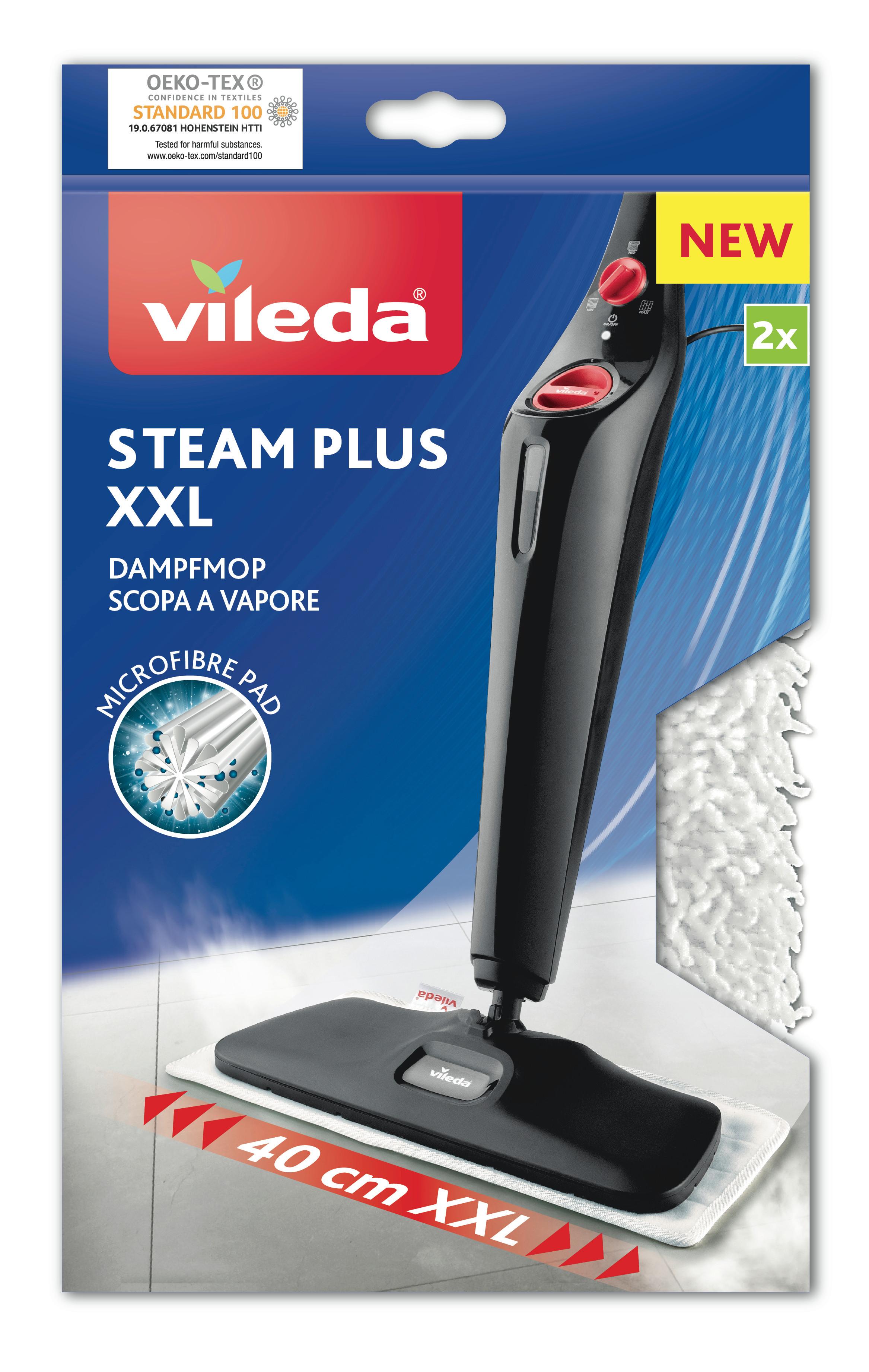 Ersatzmopp Vileda Steam Xxl Ersatzbezug - Weiß, Basics, Textil (2,5/17/27,5cm) - Vileda