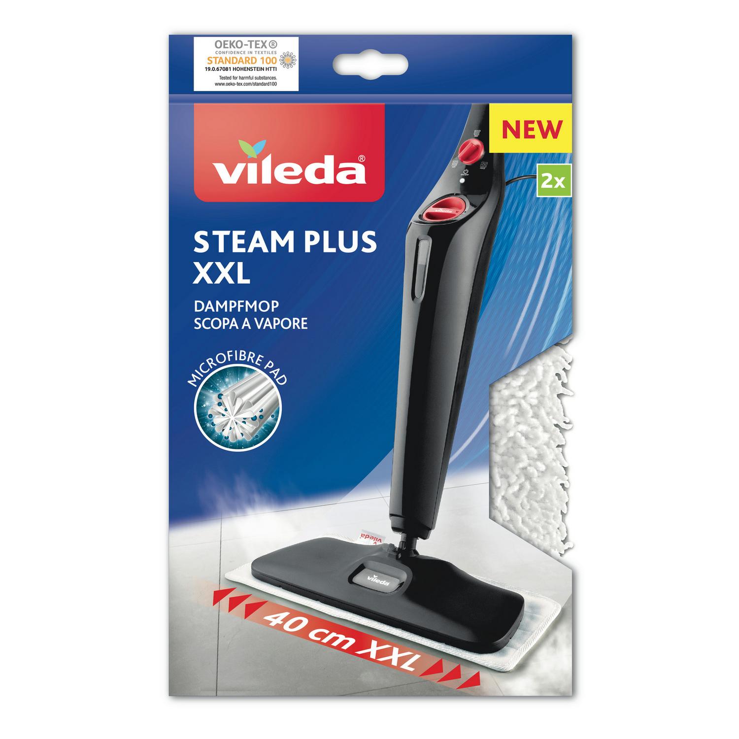 Vileda Ersatzmopp Steam XXL Ersatzbezug Weiß 17x27,5x2,5 cm