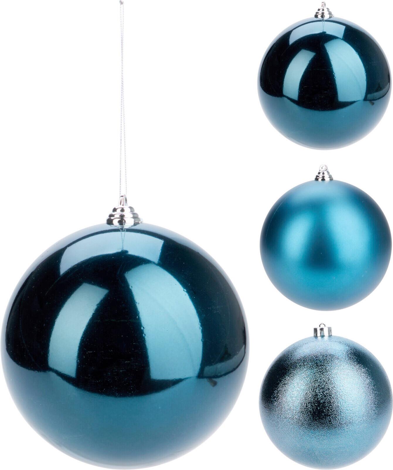 Vianočná ozdoba XMAS BALL NIGHT BLUE - modrá, Basics, plast (18cm)