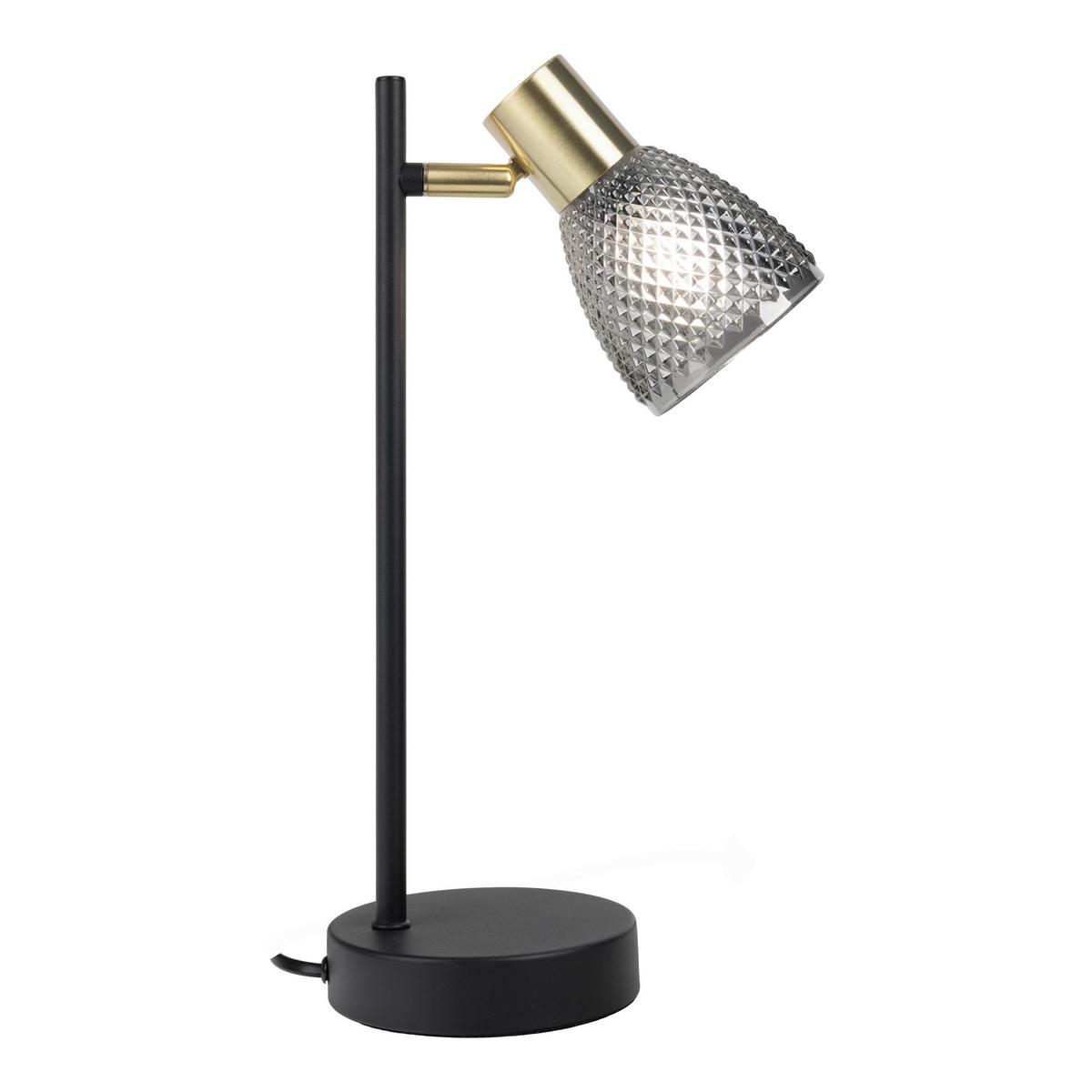 Tischleuchte Exkl. E14, 40w - Schwarz, LIFESTYLE, Glas/Metall (12/35,5cm) - Näve