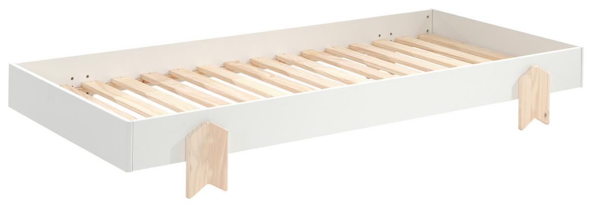 Postel pro děti a mládež MODULO bílá - bílá, Moderní, dřevo/kompozitní dřevo (90/200cm) - MID.YOU