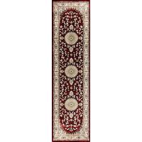 Orientalischer Webteppich Rot Naturfaser Donald 80x300 cm - Rot, Basics, Kunststoff (80/300cm) - James Wood