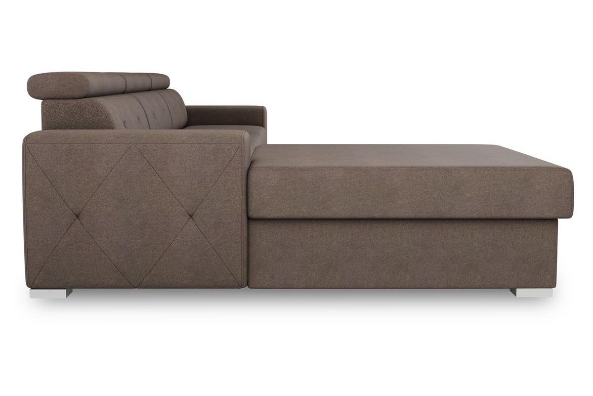 Ecksofa mit Schlaffunktion Madison Braun 195x296 cm - Braun, Design, Textil (195/296cm) - MID.YOU