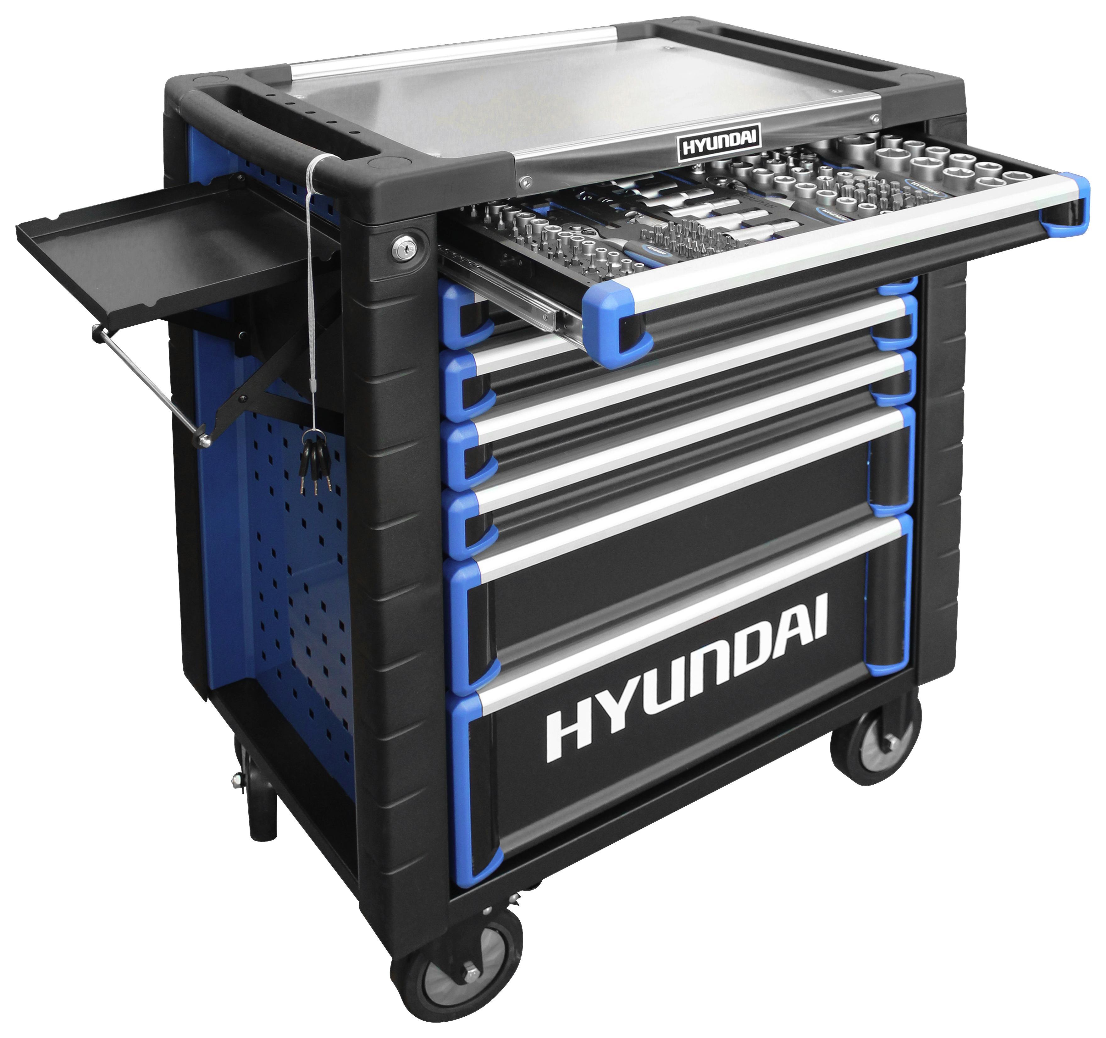 Werkstattwagen Set 291-teilig - Blau/Schwarz, KONVENTIONELL, Metall (75/97/49cm) - Hyundai