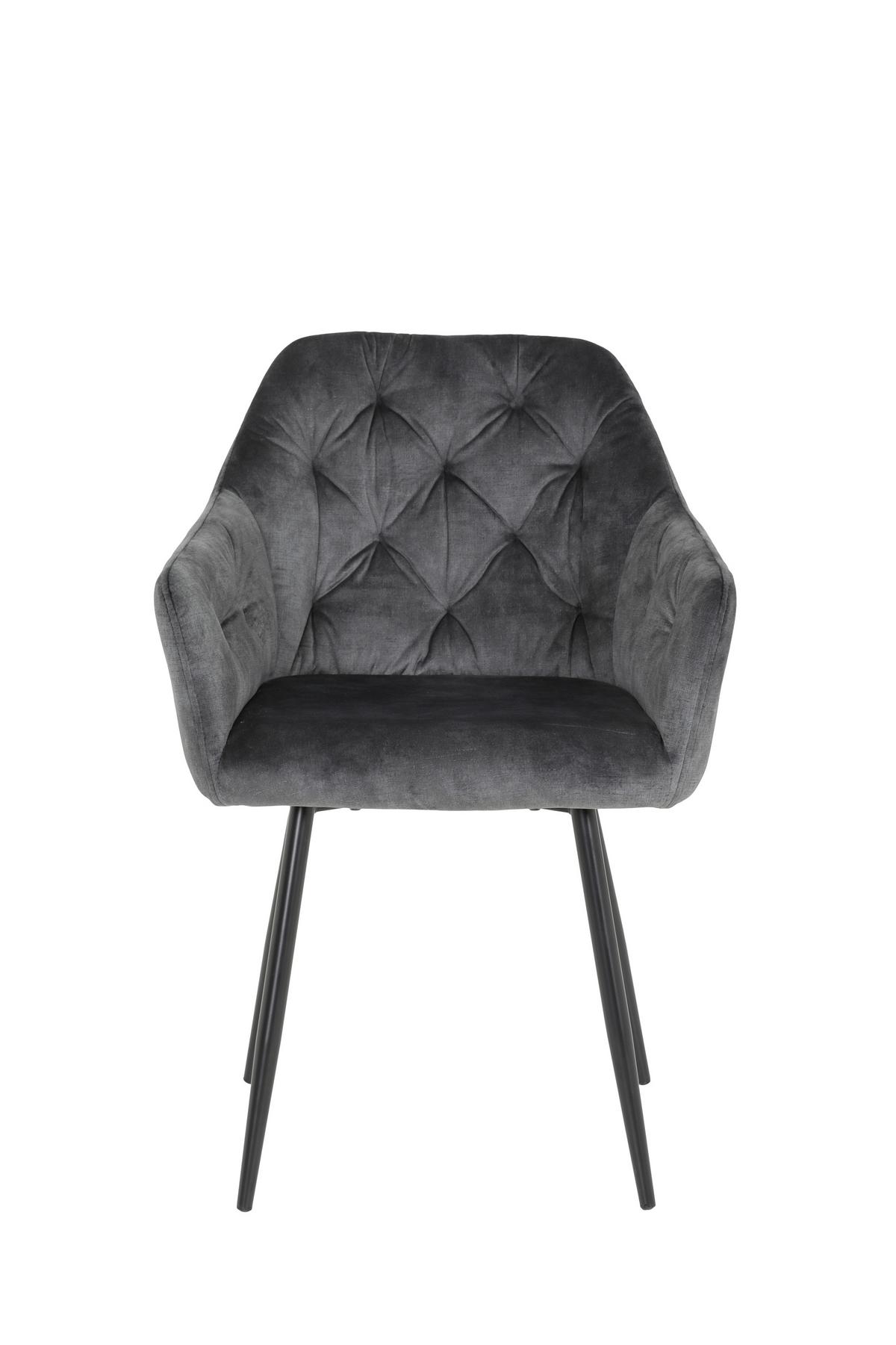 Tischgruppe Jennifer G - Weiß Hochglanz/Anthrazit, MODERN, Holzwerkstoff/Textil (140/76/80cm) - MID.YOU