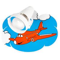 Kinderwandleuchte 5217108 Flugzeuge 1-Fl - Blau/Gelb, Basics, Holzwerkstoff/Kunststoff (18/22/16cm)