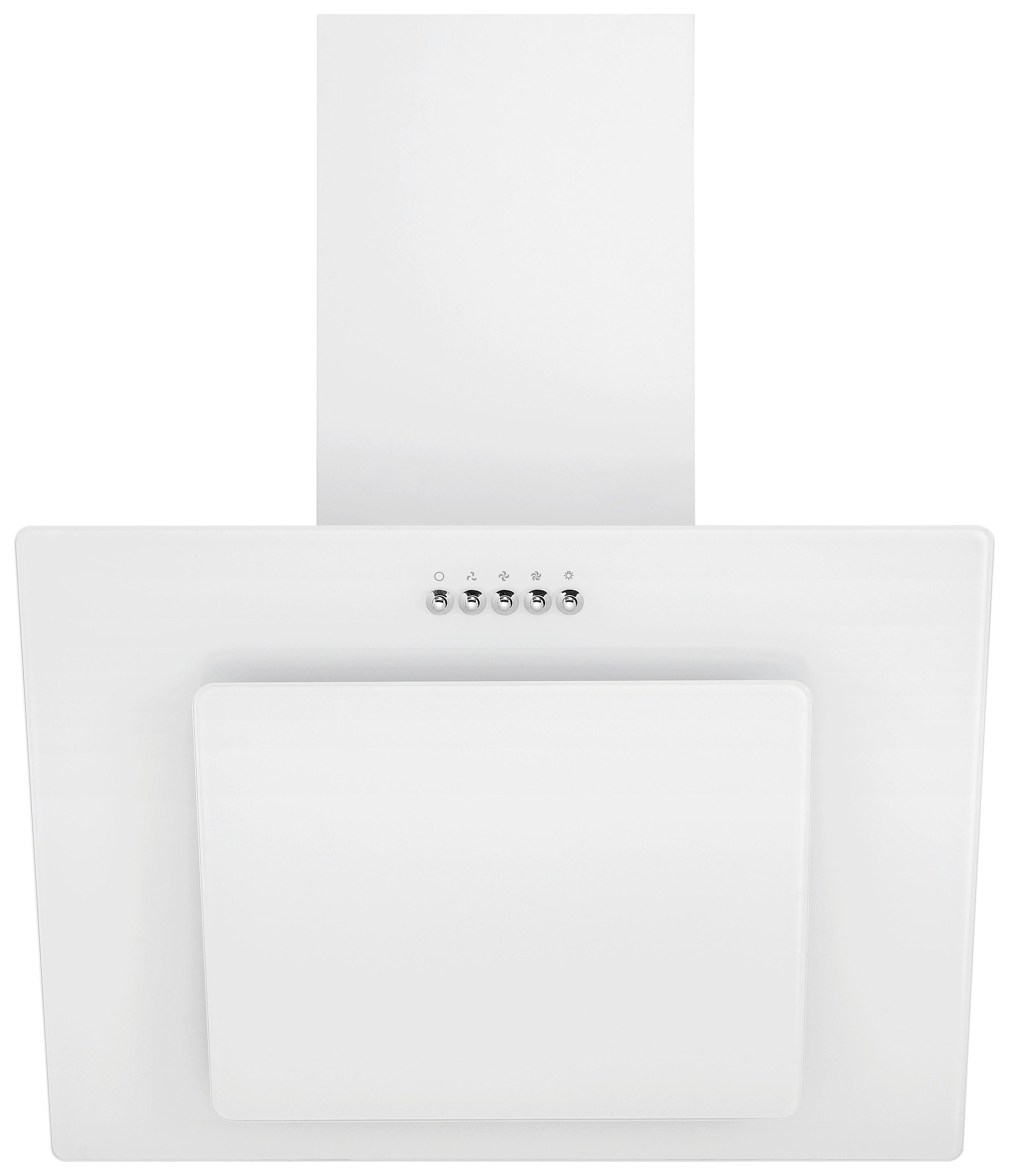 Dusntabzugshaube Leila Weiß B: 59,8 Cm, Led - Weiß, Trend, Glas/Metall (59,8/72,7-110,7/30,5cm) - Respekta