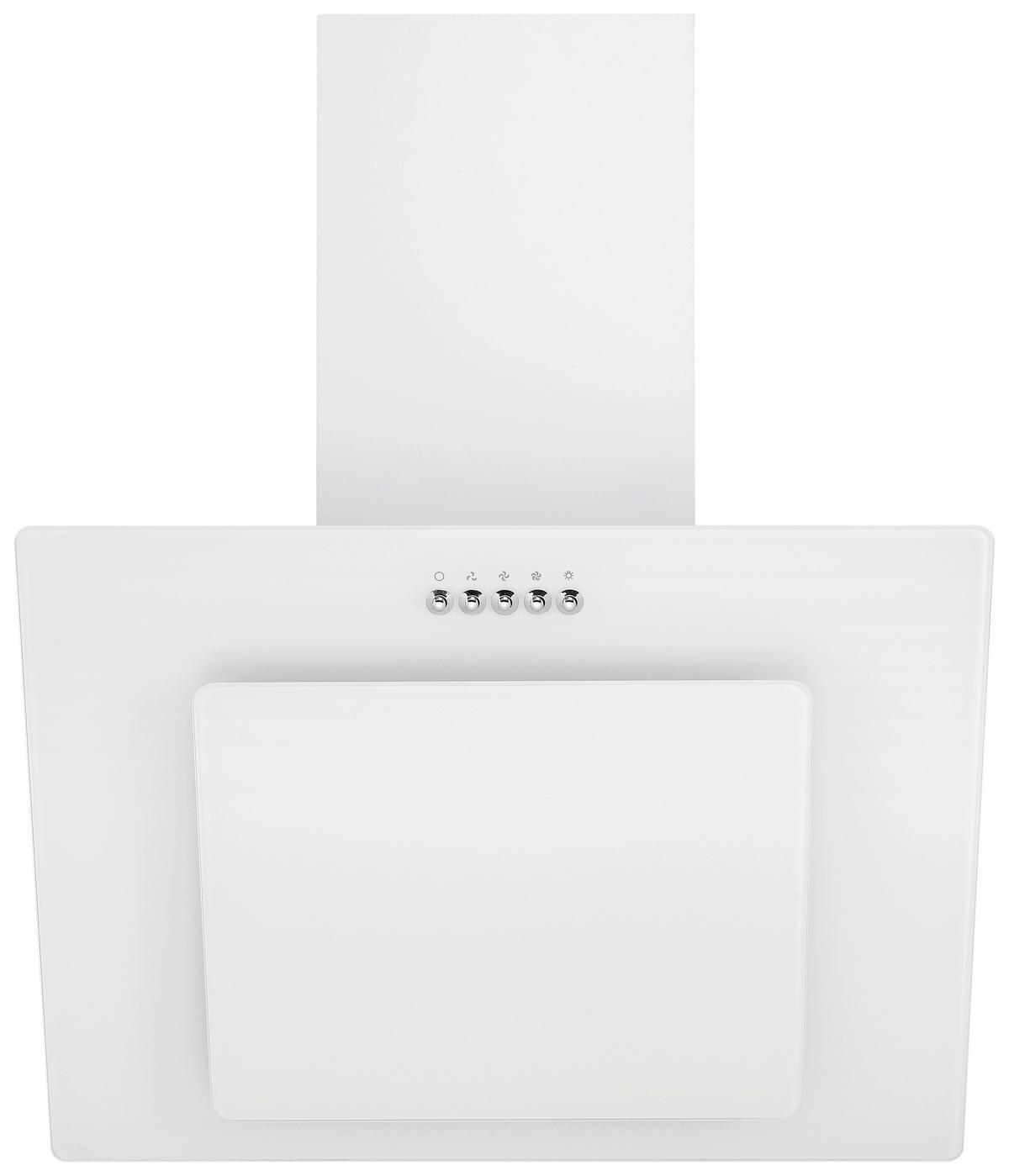 Dusntabzugshaube Leila Weiß B: 59,8 Cm, Led - Weiß, Trend, Glas/Metall (59,8/72,7-110,7/30,5cm) - Respekta