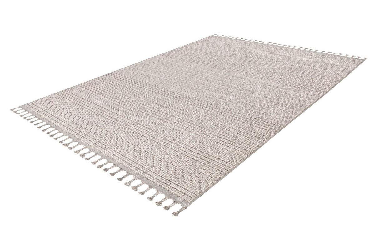 Flachwebteppich Silber, BxL: ca. 160x230 cm - Silberfarben, Basics, Textil (160/230cm) - Kayoom