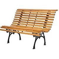 Gartenbank Holz Marie 2-Sitzer Marie - Schwarz/Naturfarben, Basics, Holz (117,00/61,00/77,00cm)