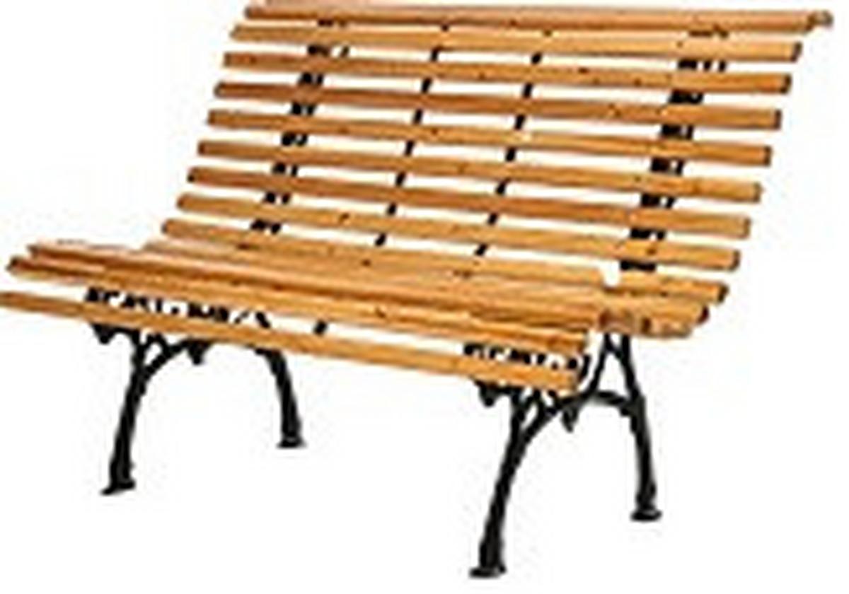 Gartenbank Holz Marie 2-Sitzer Marie - Schwarz/Naturfarben, Basics, Holz (117,00/61,00/77,00cm)
