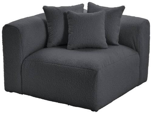 Modul Sofa Bloom Ecke Dunkelgrau - Dunkelgrau, Trend, Textil (115/70/115cm) - Livetastic
