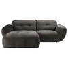 Ecksofa Fluffy Anthrazit S: 184x269 Cm - Anthrazit/Schwarz, MODERN, Textil (184/269cm) - Trendmanufaktur