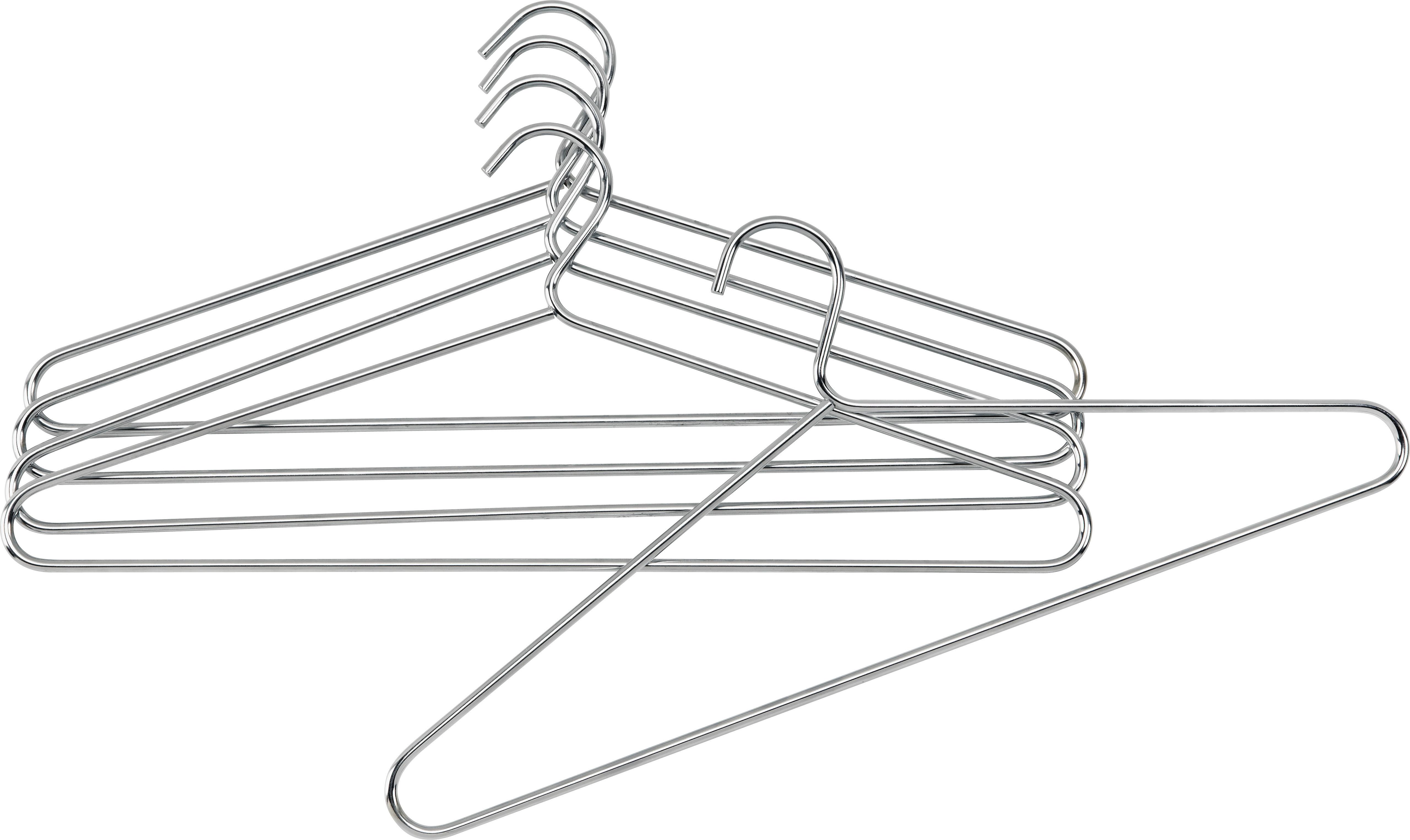SADA ŠATNÍCH RAMÍNEK BRUNNI-5 - barvy chromu, kov (42/18cm) - Carryhome