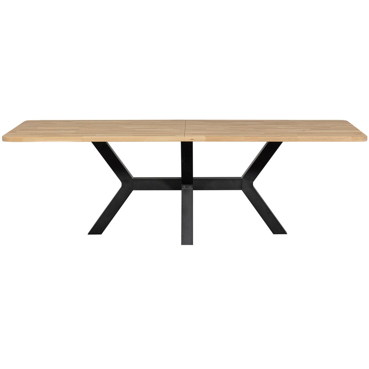 Esstisch Tablo Naturfarben/Schwarz L: 240cm - Schwarz/Naturfarben, MODERN, Holz/Metall (240/100/77cm) - Livetastic
