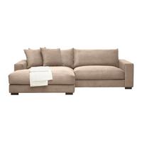 Rohová sedačka PEDRO, ľavá, karamelový menčester - karamelová, Modern, textil (180/265cm) - Mömax