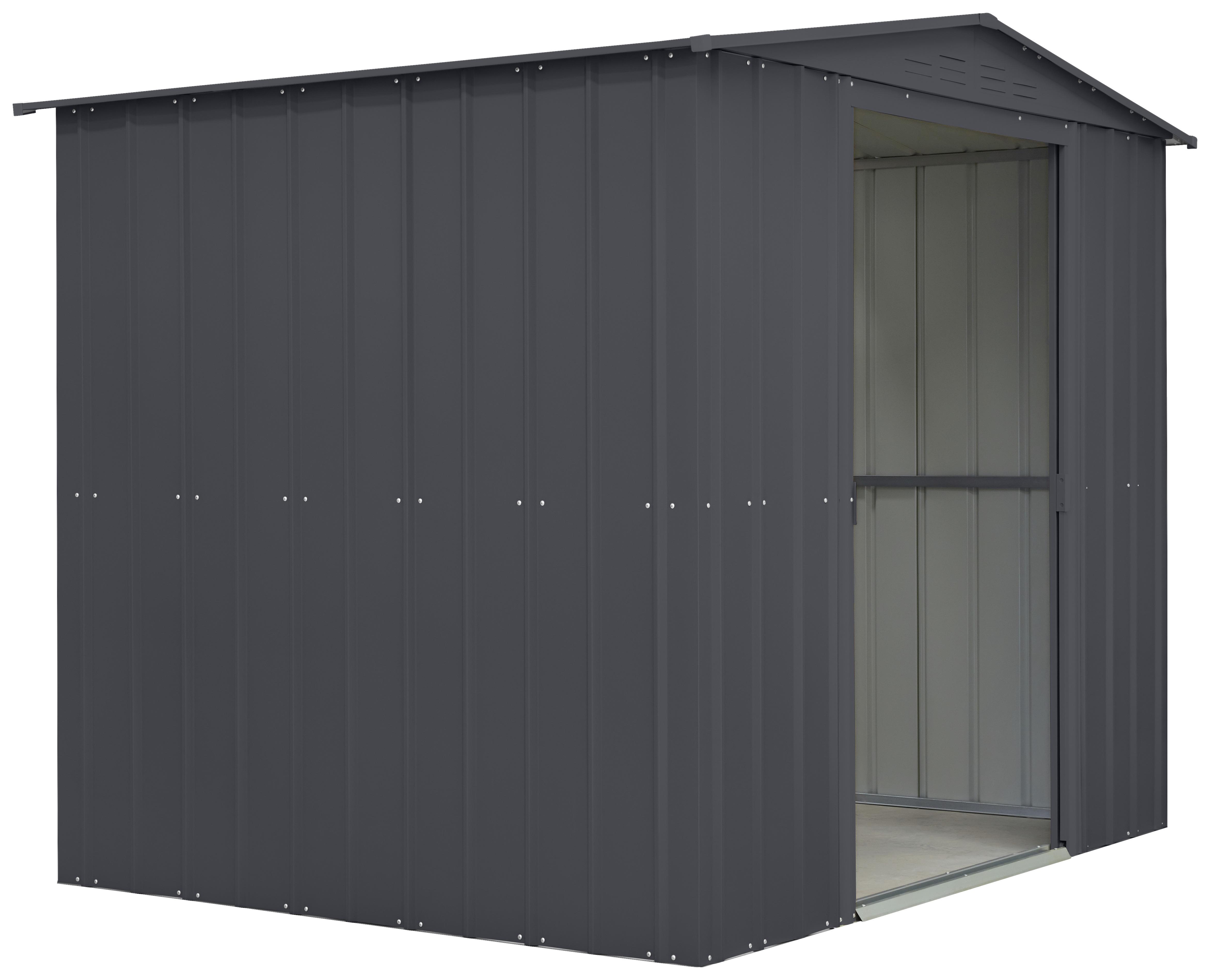 Gerätehaus Ohne Boden 245x198x185 Cm - Anthrazit, Basics, Metall (245/198/185cm)