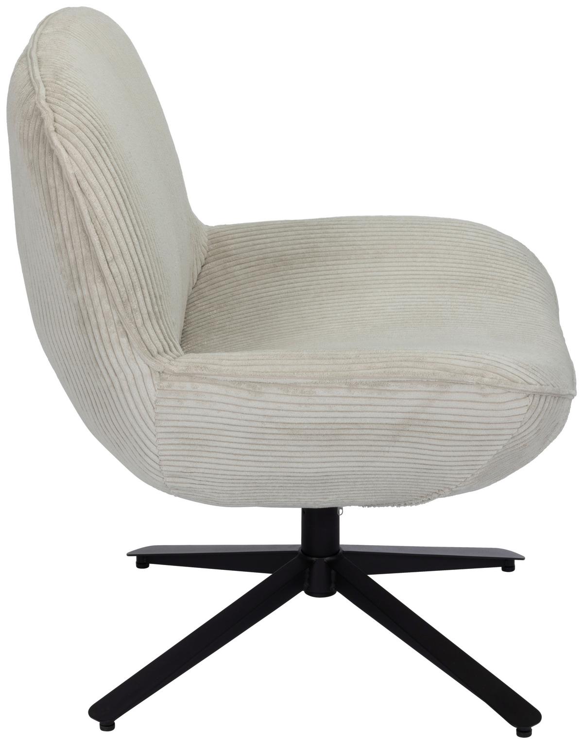 Relaxsessel Maro Hellgrau B: 66 Cm - Hellgrau/Schwarz, Basics, Textil/Metall (66/76/75cm) - Livetastic