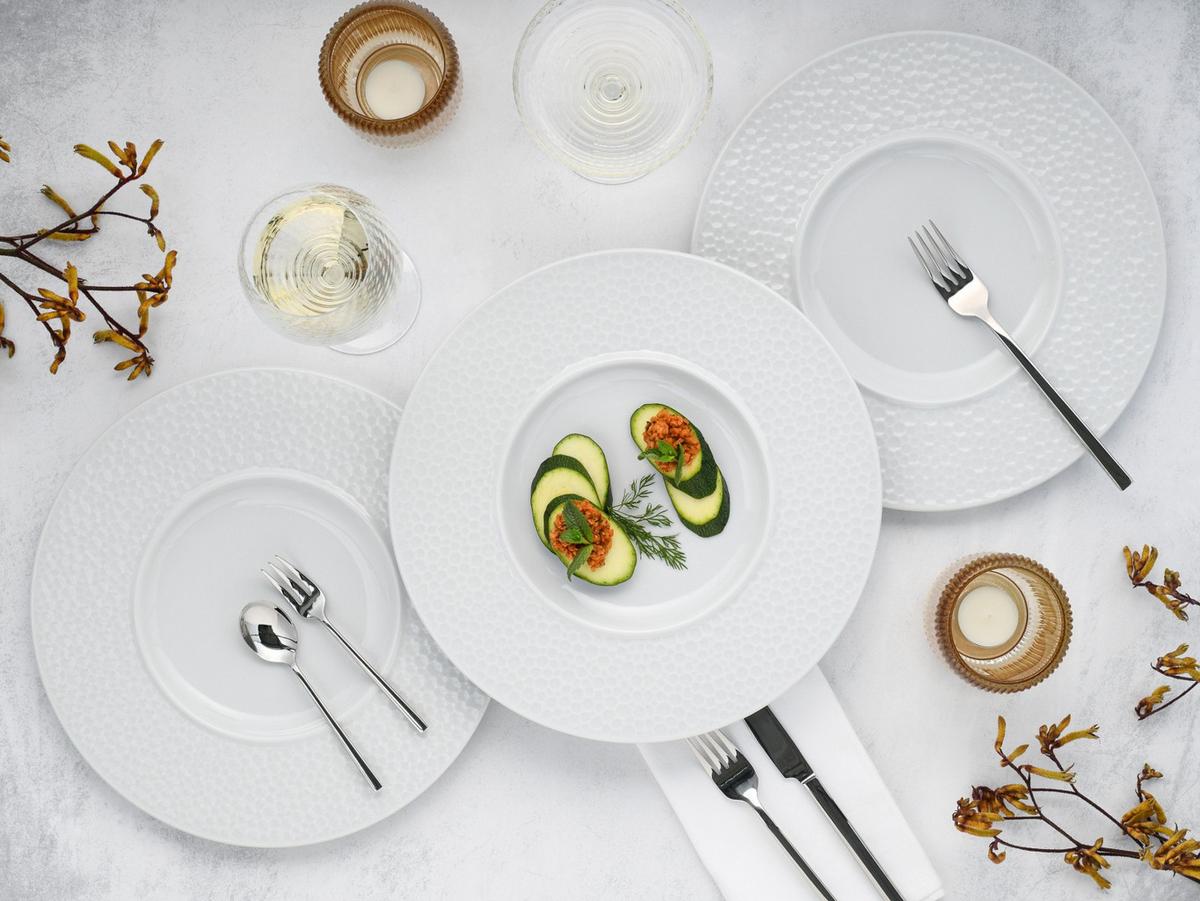 Gourmetteller Porzellan, weiß - Weiß, Basics, Keramik (30/2,5cm) - Creatable