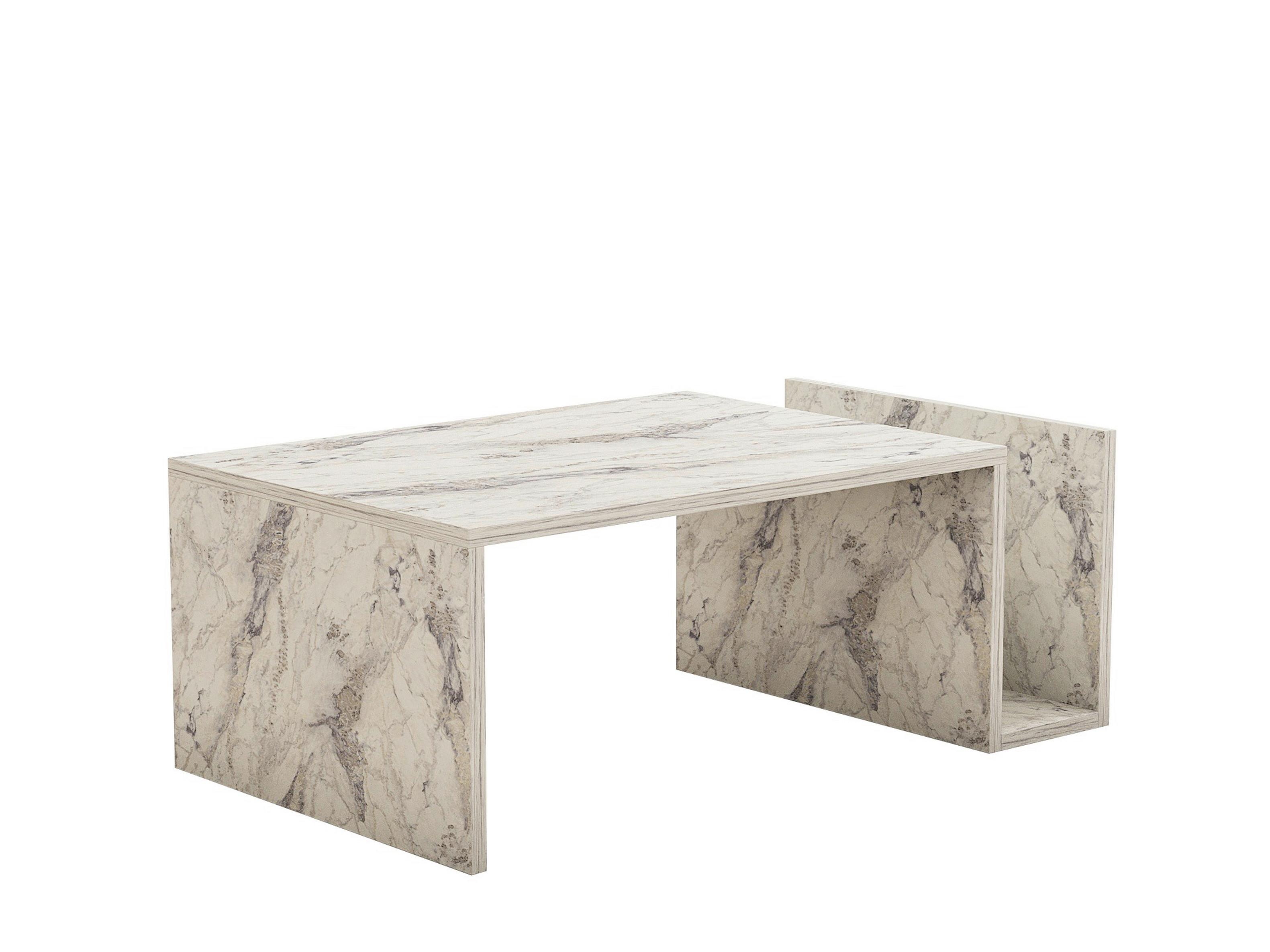 COUCHTISCH Mamoroptik B: 86,8cm - Multicolor, MODERN, Holzwerkstoff (86.8/32,4/50cm)