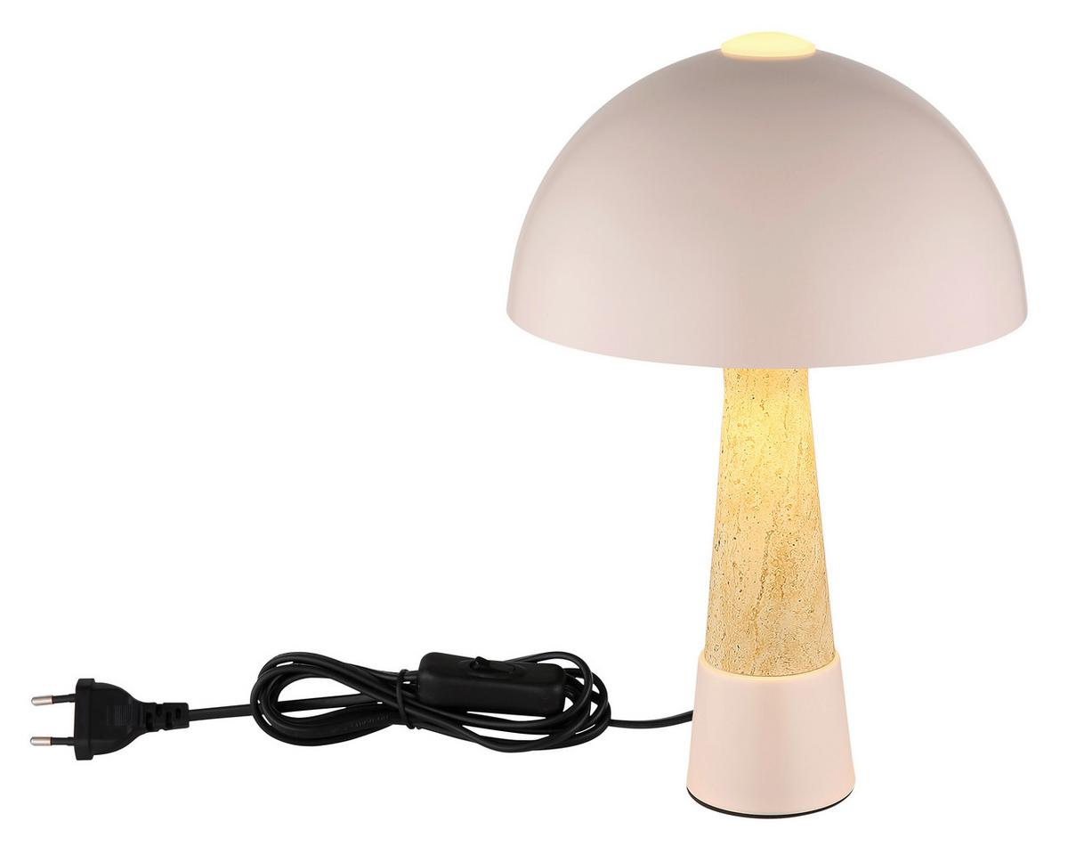 Tischleuchte Exkl. 1xe27, 40w - Champagner/Beige, Design, Kunststoff/Metall (25/36,5cm) - Globo
