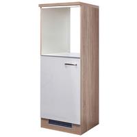 Geräteumbauschrank Valero Dbk 1657 - Weiß Hochglanz/Sonoma Eiche, KONVENTIONELL, Holzwerkstoff (60/169,5/60cm) - FlexWell