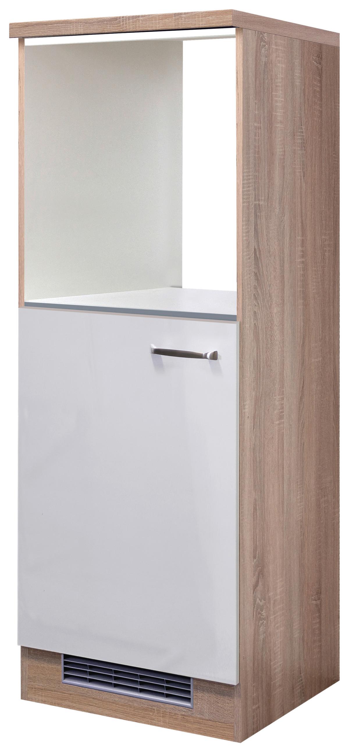 Geräteumbauschrank Valero Dbk 1657 - Weiß Hochglanz/Sonoma Eiche, KONVENTIONELL, Holzwerkstoff (60/169,5/60cm) - FlexWell