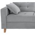 Ecksofa Bergen - Anthrazit/Naturfarben, Design, Textil (231/160cm) - Luca Bessoni