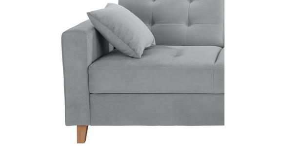 Ecksofa Bergen - Anthrazit/Naturfarben, Design, Textil (231/160cm) - Luca Bessoni