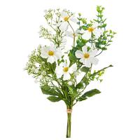 Umelý kvet krasuľka COSMEAMIXSTRAUSS II -PAZ- - biela/zelená, Basics, kov/textil (55cm) - Mömax