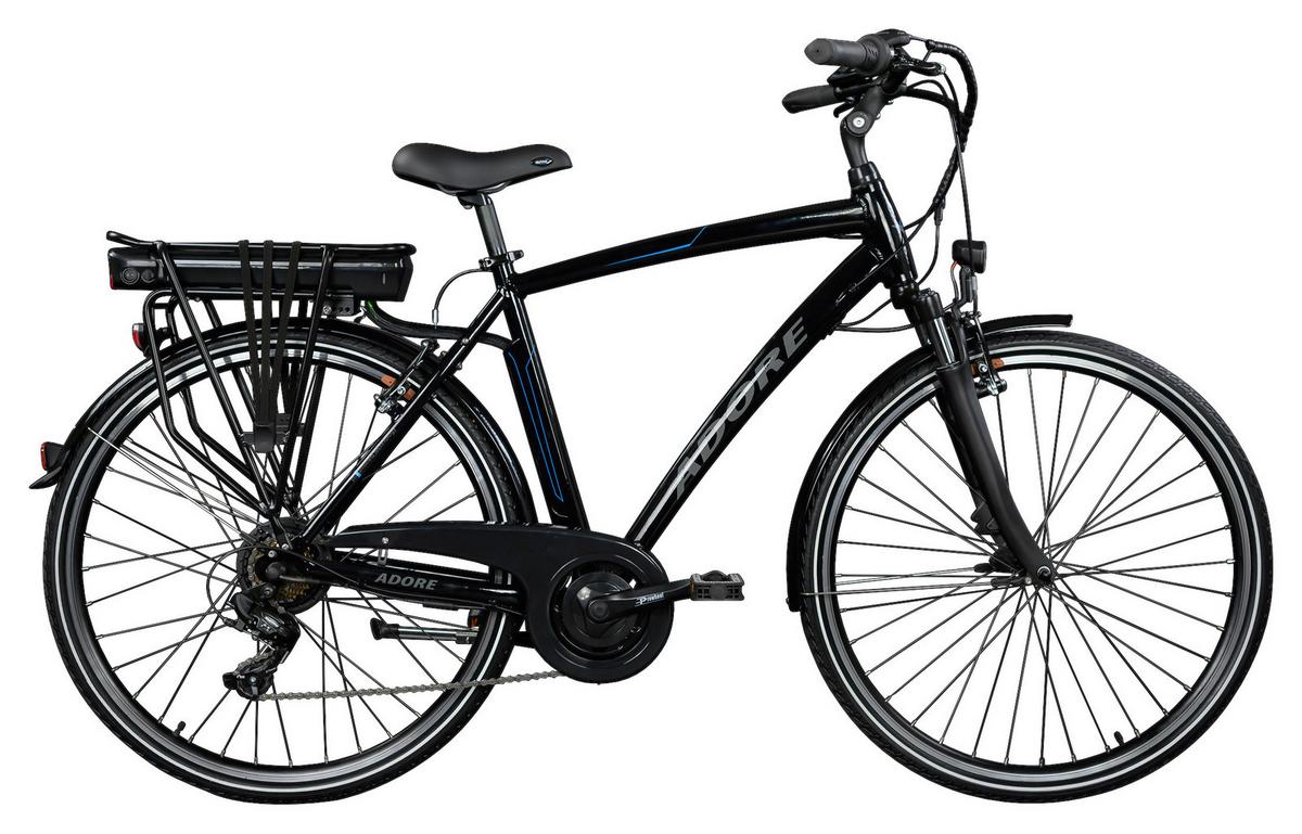 Elektrofahrrad 28 Zoll, 80 Km - Schwarz, MODERN, Metall