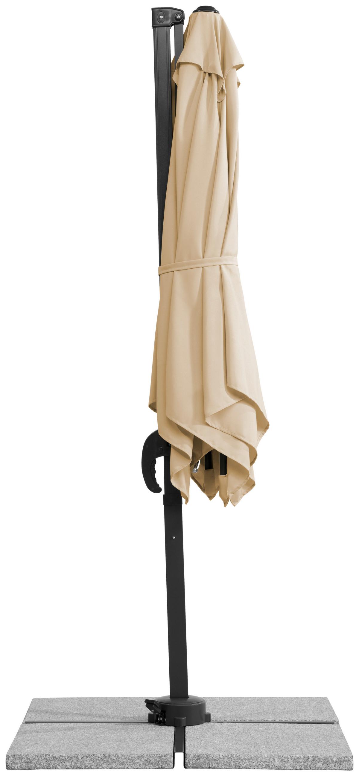 Ampelschirm Rhodos Junior Bxhxt: 300x239x230 Cm Naturfarben - Anthrazit/Naturfarben, Basics, Textil/Metall (300/239/230cm) - Schneider