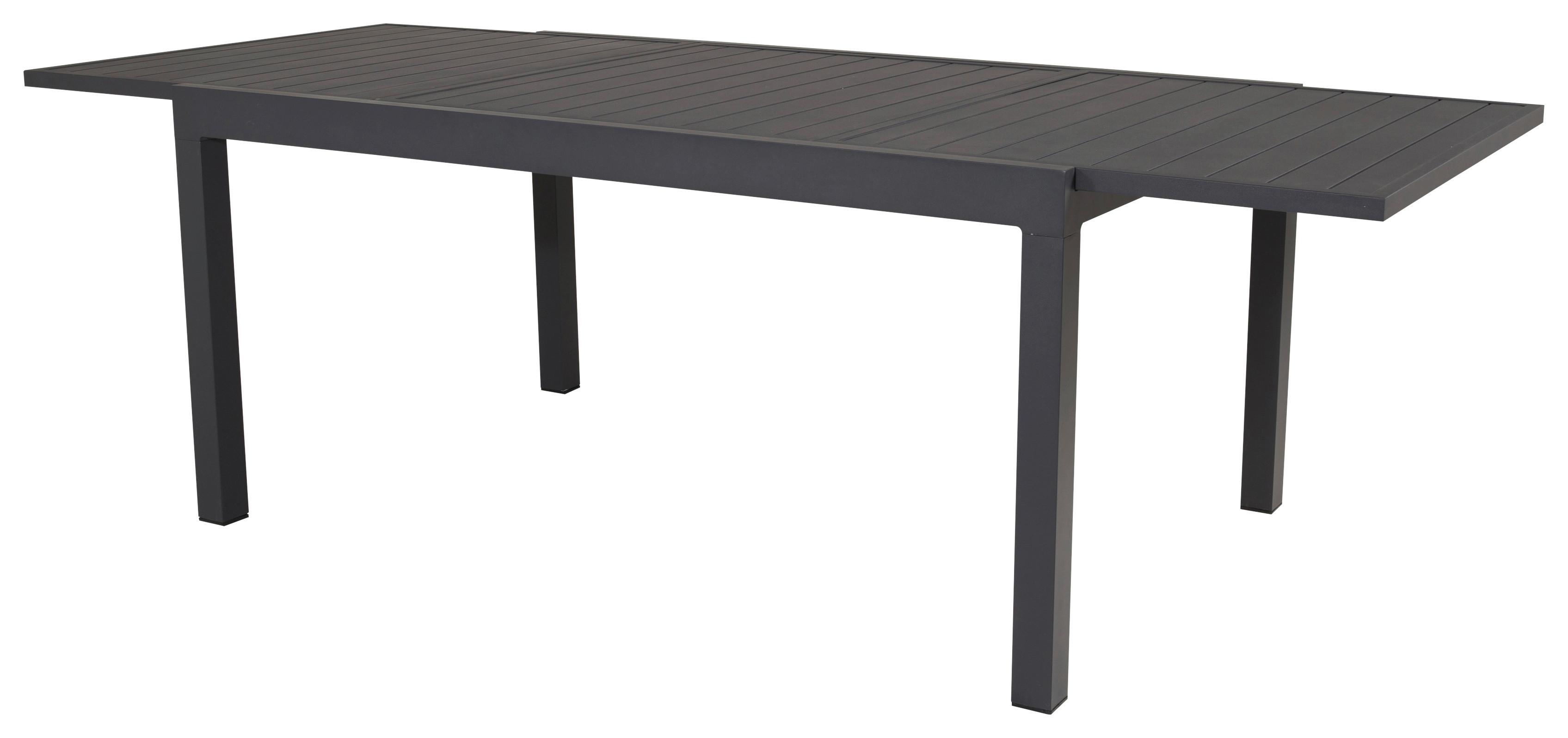 Gartentisch Marbella - Schwarz, KONVENTIONELL, Metall (160/100/75cm) - Gardenson