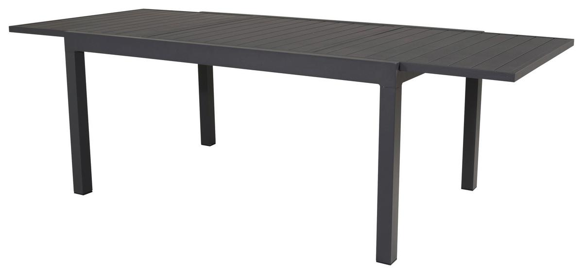 Gartentisch Marbella - Schwarz, KONVENTIONELL, Metall (160/100/75cm) - Gardenson